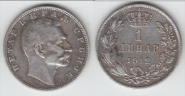 **** SERBIE - SERBIA - 1 DINAR 1912 PETER I - ARGENT - SILVER **** EN ACHAT IMMEDIAT - Servië