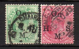 INDIA - 1907 YT 52+53 USED SERVICE - 1902-11 King Edward VII