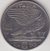 @Y@   Italië  50  Cent  1942   (2383) - 5 Liras