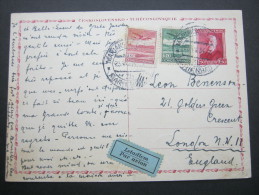 1934, Ganzsache Verschickt Nach London - Postales