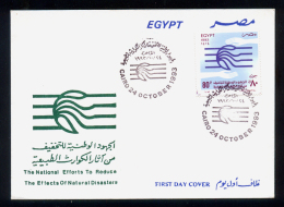 EGYPT / 1993 / INTL. DECADE FOR NATURAL DISASTER REDUCTION / FDC - Lettres & Documents