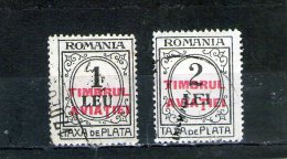 1931 -   FRAIS DES PAIEMENT Avec Surcharge TIMBRUL AVIATIEI  Yv 86/87 - Postage Due