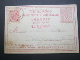 1892, Karte Aus Salonici Mit 5 Kreuzermarke  , Rs. Text - Levant Autrichien