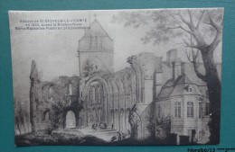 50 - Saint Sauveur Le Vicomte L´Abbaye Selon Une Ancienne Gravure De 1832 - Saint Sauveur Le Vicomte