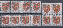 France N° 834 ** Neuf ( 5 + Bloc X4 + Bande X3 ) - 1941-66 Stemmi E Stendardi