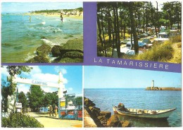 Delcampe - Dépt 34 - AGDE - La Tamarissière - Multi-vues (4 Vues) - La Plage, Le Camping, Le Phare - (CPSM 10,5 X 15 Cm) - Agde