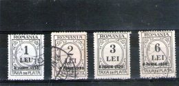 1930 -   FRAIS DES PAIEMENT Avec Surcharge 8 IUNIE Mi 64/67 Et Yv 82/85 - Postage Due