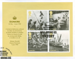 Great Britain 2010 Dunkirk Minisheet - VERY FINE USED - On Piece - Blokken & Velletjes