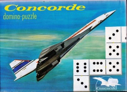 JEUX JOUETS CONCORDE DOMINO PUZZLE 24 CARTES NEUF BOITE ETAT MOYEN UNE DECHIRURE REFERENCE 860/02  ANNEE 1971 - Puzzles
