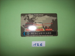 MERCURY CARDS - WORLDWIDE NON AIRLINE RESERVATION AND INFORMATION SERVICES  - Voir Photo (126) - Mercury Communications & Paytelco