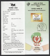 INDIA , 2001, International Year Of  Volunteers, Folder - Covers & Documents