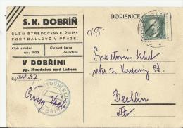 == CSR  GS 1937 Roudnice - Cartoline Postali