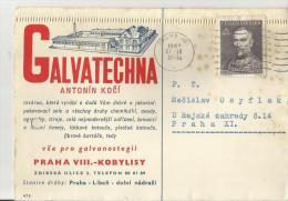 ==  CSR Advertaising Card Praha Fabrik 1948 - Brieven En Documenten