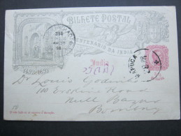 1898,, Carte  Postal  A   Bombay - India Portuguesa