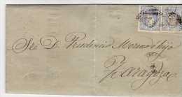 1028 Carta Entera Barcelona 1871, Doble Porte - Brieven En Documenten