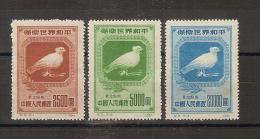 CHINE Du NORD EST POPULAIRE/ 1950 Série Complete 3T.  N° 141/143  // C. 2006 = 30 EUROS - Noordoost-China 1946-48