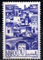 FRENCH MOROCCO 1947 The Terraces - 30c. - Violet MH - Unused Stamps