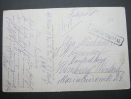 1917, Bahnstempel Auf Karte - Briefe U. Dokumente