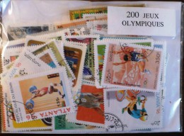 JEUX OLYMPIQUES (J.O.) Lot De 200 Timbres Tous Differents. Satisfaction Assurée - Autres & Non Classés