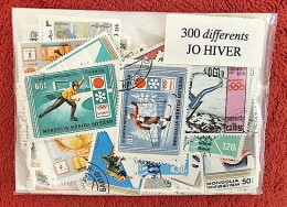 JEUX OLYMPIQUES HIVER(J.O.) Lot De 300 Timbres Tous Différents. Satisfaction Assurée - Otros & Sin Clasificación