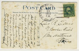 US POSTAGE 1 Cent + " CARDIFF-BY-THE-SEA  /  CALIF.  /  MAR  13  1923  P.M. " - Marcophilie