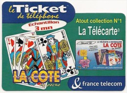 Tickets PR103  à  PR106  -  NEUFS   -    La Côte En Poche  -  Atout Collection  -   Echantillons 3mn  -   RARE - Billetes FT