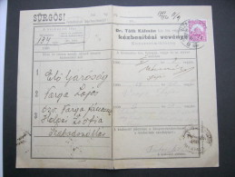 1910, Frankiertes Formular - Lettres & Documents