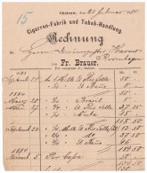 Uralte Rechnung 1884 - Fr. Brauer In Güstrow , Cigarren Und Tabakfabrik , Tabak , Mecklenburg !!! - 1800 – 1899