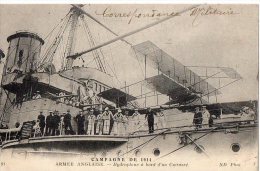 Thème   Guerre 14/18   Armée Anglaise  Hydroplane A Bord D'un Cuirassé - War 1914-18