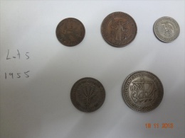 Cyprus 1955 5 Coins Set Used Lot 5 - Chypre