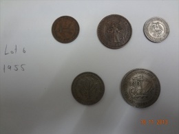 Cyprus 1955 5 Coins Set Used Lot 6 - Zypern