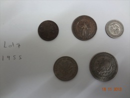 Cyprus 1955 5 Coins Set Used Lot 7 - Chipre