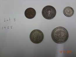 Cyprus 1955 5 Coins Set Used Lot 8 - Cyprus