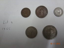 Cyprus 1955 5 Coins Set Used Lot 9 - Chypre