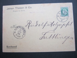 1895,  Karte Nach Deutschland - Briefe U. Dokumente