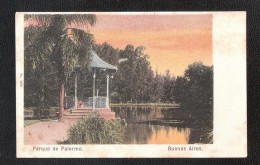 EARLY CHROMO Argentine ARGENTINA Dos Simple Early Postcard  BUENOS AIRES  Parque De Palermo - Argentinië