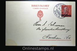 Sweden Postcard Mi Nr P 47 II,  To Nerchau 1924 - Postwaardestukken