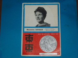 Sports ) Athlétisme - Jeux Olympiques De Tokyo 1964 - Maryvonne Dupureur - Medaille D´argent 800m - EDIT - A.G.M - Athlétisme