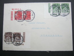 1929, 3 Bogennummern Auf Brief Nach Deutschland - Lettres & Documents