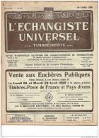 ECHANGISTE UNIVERSEL ET TIMBRES POSTE REUNIS 10 AVRIL 1938 REF 15340 - Frans (tot 1940)