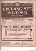 ECHANGISTE UNIVERSEL ET TIMBRES POSTE REUNIS 25 MARS 1938 REF 15341 - Francesi (prima Del 1940)
