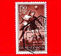 GUINEA SPAGNOLA -  Usato - 1955 - Sport - Calcio - 1.50 - P.a. - Guinée Espagnole