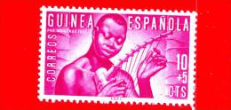 GUINEA SPAGNOLA -  Nuovo, Linguellato - 1953 - Pro Indigeni - 10 + 5 - Guinea Española