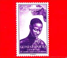 GUINEA SPAGNOLA -  Nuovo, Linguellato - 1955 - 100 Anni Della Creazione Della Prefettura Apostolica - Battesimo - 25 - Guinée Espagnole