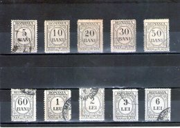 1921/26  -   FRAIS DES PAIEMENT Mi No 52/61 Et Yv No 57/66 édition Complète - Strafport