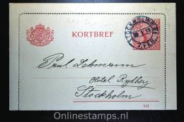 Sweden: Card Letter Kortbrief Mi K10 Upgraded, Stockholm Local - Postal Stationery