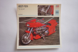 Transports - Sports Moto - Carte Fiche Technique Moto ( Arlen Ness - The Big Red - Eception  - 1991 - Motorcycle Sport