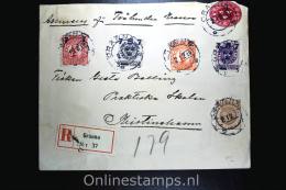 Sweden: Cover Mi. U 9 , Registered Used Upgraded With Fa 128/130, ++, 5x Waxsealed, Cut At Top - Postwaardestukken