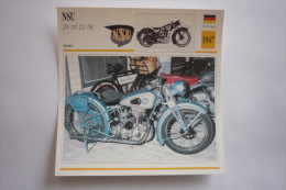 Transports - Sports Moto - Carte Fiche Technique Moto ( Nsu 250cm3 251 Osl - Sport  - 1947 - Motorcycle Sport