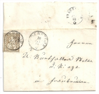 Faltbrief  Jegenstorf - Fraubrunnen           1868 - Brieven En Documenten